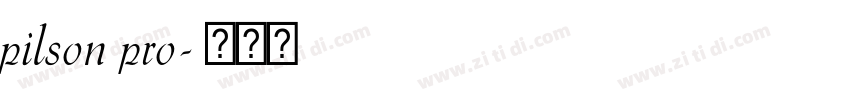 pilson pro字体转换